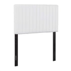 Modway - Keira Imitation cuir Tête de lit jumelée, Blanc-Tête de lit moderne contemporaine
