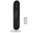 HOMCOM - Chauffage tour céramique 1000 W/1500 W avec oscillation à 45 degrés-Le radiateur autoportant moderne au design compact s'adapte au salon, à la chambre à coucher et au bureau 