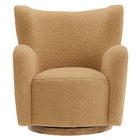 Modway - Montrose Ailier Sherpa Chaise pivotante d’accent - Noyer de chameau-7