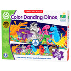 University Games - The Learning Journey Long & Tall: Color Dancing Dinos - Puzzle De Reconnaissance Des Couleurs Des Dinosaures Pour Enfants - Puzzle Amusant Sur Le Thème Des Dinosaures Dansants-Développe les compétences tactiles, motrices, de réflexion et d’apprentissage