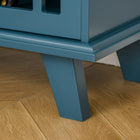 HOMCOM - Armoire de rangement 31 po L avec portes à treillis et étagère - bleu-Équipé d’une bande anti-basculement à fixer au mur pour plus de sécurité 