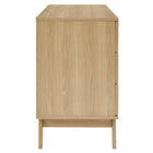 Modway - Soma 6 tiroirs Commode, Chêne-Tiroir à extension complète