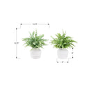 Monarch Specialties - 9368 Herbe D'Eucalyptus Artificiel 16" de Haut - Pots Blancs - Ensemble de 2-Garantie 5 ans, ces plantes artificielles assurent qualité fiable et durabilité