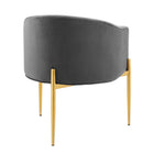 Modway - Savour Touffe Performance Velvet Chaise d’accent - Gris-Assemblée requise