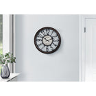 Monarch Specialties - Horloge - 16 po Rond - Horloge Murale - Brun Antique - Transitionnel-Un mouvement à quartz fiable et un affichage analogique numérique facile à lire, centré sur un imprimé nostalgique et des aiguilles classiques en métal noir, permettent de chronométrer avec précision l'heure