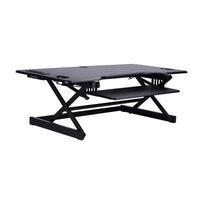 Rocelco - Support de bureau haut de gamme DADR-46 à hauteur réglable, 46 po, avec 4 AC et 2 USB - noir-Rehausseur de bureau assis-debout à hauteur réglable avec plage verticale étendue