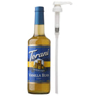 Torani - Sirop haricot à la vanille sans sucre avec pompe -750 mL-Plus que simple café : Idéal pour les lattes, les frappes, les thés, les cafés, les desserts et bien plus