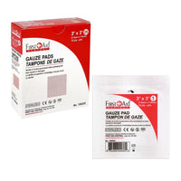 First Aid Central - Compresse stérile, 3 po x 3 po, Paquet de 25-Compresses de gaze stériles à 12 épaisseurs de haute qualité