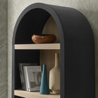 Modway - Caleb 4e Étagère Arqué Vitrine - Noir-Mélange de bois