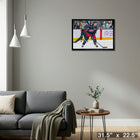 Zach Werenski Columbus Blue Jackets - Toile encadree - 31" x 22"-Prêt à accrocher - livré entièrement assemblé