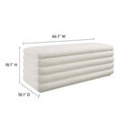 Modway - Mezzo Boucle Tapis Établi de rangement - Nuage-Tissu boucle Tissu Rembourrage