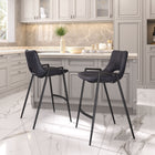 Zuo - Desi Tabouret de comptoir - Noir - Ensemble de 2-Assemblage requis