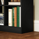 HOMCOM - Bibliothèque haute avec tiroir - noir-Capacité de charge : 22 lb/10 kg (par étage), 11 lb/5 kg (tiroir), 220 lb/100 kg (total) 