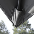 Outsunny - Parasol déporté de patio 10 pi L x 10 pi l, gris charbon-Base croisée rendant le parasol stable et sécurisé  