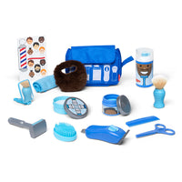 Melissa & Doug Barber Shop Ensemble de jeu de simulation, jouet de rasage pour garçons et filles à partir de 3 ans-Ensemble de jeu de simulation de salon de coiffure
