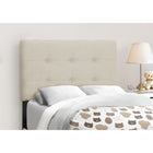 Monarch Specialties - 5921T Lit Simple - Tissus Beige-Facile à assembler, toute la quincaillerie est commodément située à l'intérieur de la tête de lit , comprend une garantie limitée de 2 ans contre les défauts du fabricant pour votre tranquillité d'esprit
