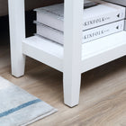 HOMCOM - Table d’appoint à dessus rabattable - blanc-Matériau : MDF 