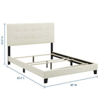 Modway - Amira Performance Velvet Lit King, Ivoire-Revêtement en velours de performance