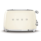SMEG - Toaster 4 tranches 4x4 - Crème-6 niveaux de grillage différents pour de meilleurs résultats ; fonction de décongélation ; fonction de réchauffage ; fonction bagel pour griller uniquement un côté de la tranche.