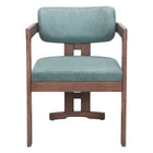 Zuo - Poly Chaise de salle à manger - Gris mousse/Noyer-Polyester doux et chaleureux