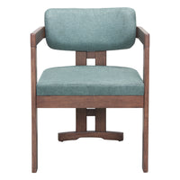 Zuo - Poly Chaise de salle à manger - Gris mousse/Noyer-Polyester doux et chaleureux