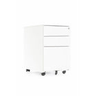Meuble De Rangement Trois Tiroirs Gry Mattr - Blanc-En acier avec une finition lisse par enduit de poudres