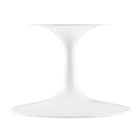 Modway - Lippa Rond de 36 po Faux travertin Table basse, Travertin blanc-Assemblée requise