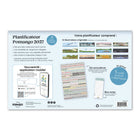 Pomango - Planificateur 2027 Quotidien/Mensuel - 15 po x 0,8 po x 9,5 po - Multicolore - Français -Dimensions : 15 po x 19 po (38 cm x 48,25 cm), parfait pour mettre sur le réfrigérateur