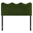 Modway - Athena Velours de performance résistant aux taches Tête de lit King Size, Vert mousse-Quatre positions de montage ajustables