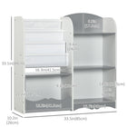 Qaba - Étagère de rangement pour jouets pour enfants - Gris-Le design moderne complète tout décor de chambre d'enfant, de chambre ou de salle de jeux 