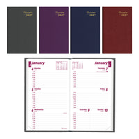 Brownline - 2027 agenda de poche hebdomadaire – 4 3/4 po x 3 po – couleurs assorties-12 mois: janvier 2027 à décembre 2027