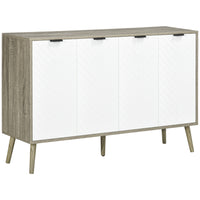 HOMCOM - Buffet moderne 47,2 po L, meuble de rangement - brun-Grand espace de rangement avec deux armoires à portes pour contenir des accessoires et ustensiles du quotidien 