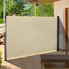 Outsunny - Store latéral rétractable 118 po x 71 po avec résistance aux rayons UV et au vent - blanc crème-Cadre en acier de haute qualité rendant ce store latéral durable

