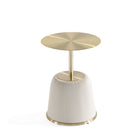 Manhattan Comfort - Ensemble de 3 tables : table basse et tables d’appoint Anderson modernes, revêtement similicuir crème-9