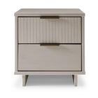Manhattan Comfort - Table de nuit moderne Granville 18,11" à 2 tiroirs - gris clair-Moderne-contemporain avec une touche de glamour - Table de nuit pour chambre et salon