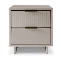 Manhattan Comfort - Table de nuit moderne Granville 18,11" à 2 tiroirs - gris clair-Moderne-contemporain avec une touche de glamour - Table de nuit pour chambre et salon