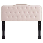 Modway - Amber Performance Velvet Lit à plateforme jumelle, Rose-Assemblée requise