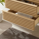 Modway - Render Fixation murale de 30" Armoire de toilette de salle de bain (lavabo non inclus) - Chêne-MDF et panneau de particules