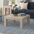 Hudson&Canal - Table basse carrée Langston 34" de largeur - Aulne blanc-Caractéristiques assemblage facile