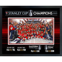 Florida Panthers 2025 Stanley Cup Champions 16x20 Championship Frame - Impression encadree - 20" x 16"-Qualité supérieure - virtual frames
