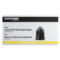 Coastwide Professional - Sacs à ordures - résistants - 26 po l x 36 po L - noir - Paquet de 200-Pliés individuellement pour une distribution facile