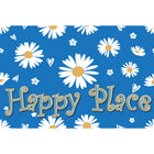 Ashley Productions - The Original Fun Mat - Tapis de Bienvenue - 15 -5" x 23 -5" - Bienvenue à l'Endroit Heureux-Mesure et design : Le tapis de bienvenue The Happy Place mesure 15,5 po x 23,5 po.