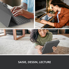 Logitech - Étui clavier Slim Folio pour iPad A16/ 10.9" (10e génération) - Anglais - Gris Oxford-Trois modes d'utilisation: Saisie, dessin et lecture