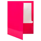 JAM Paper - Chemises de présentation brillantes laminées à deux pochettes - fuchsia rose vif - Paquet de 6-4