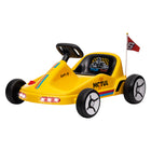 Qaba - Kart à pédales électrique pour enfants 6V 7AH - jaune-Les deux moteurs offrent une vitesse stable de 1,9 mi/h (3 km/h) sur les surfaces planes 