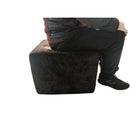 Exform - Sloane Cube - Tabouret, pouf, table d'appoint - Chenille noire-Conception modulaire : Conçue pour s'harmoniser parfaitement avec la collection de sièges Sloane
