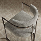 Modway - Huron Dos courbé Tissu et métal Chaise d’accent pour salle à manger - Blé argenté-Entièrement assemblé