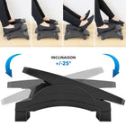 Mount-It! - Repose-pieds ergonomique à double pédale - Noir-Niveaux de réglage en hauteur : 4,1 po et 5,1 po