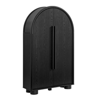 Modway - Bellamy Arqué Armoire de bureau pliante - Noir-Armoire de bureau voûtée moderne