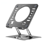 Uncaged Ergonomics - RISE Support pivotant pour ordinateur portable Support de bureau réglable - Argent-La base pivote sur 360 degrés